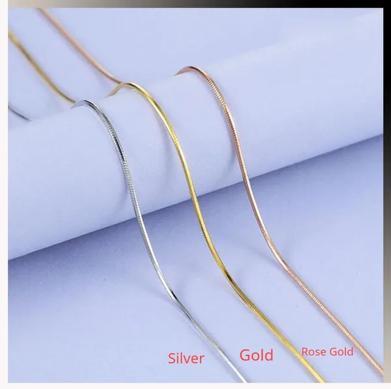 Best Ladies Chain Necklace Solid Surface Filled with 18K Gold and Italian 925 Sterling Silver Jewelry Figaro Snake Chain Necklace Fine Jewelry Length: 16-30 Inches - WORLD TIME VISITS