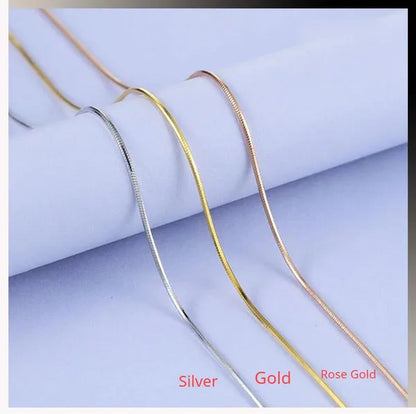 Best Ladies Chain Necklace Solid Surface Filled with 18K Gold and Italian 925 Sterling Silver Jewelry Figaro Snake Chain Necklace Fine Jewelry Length: 16-30 Inches - WORLD TIME VISITS