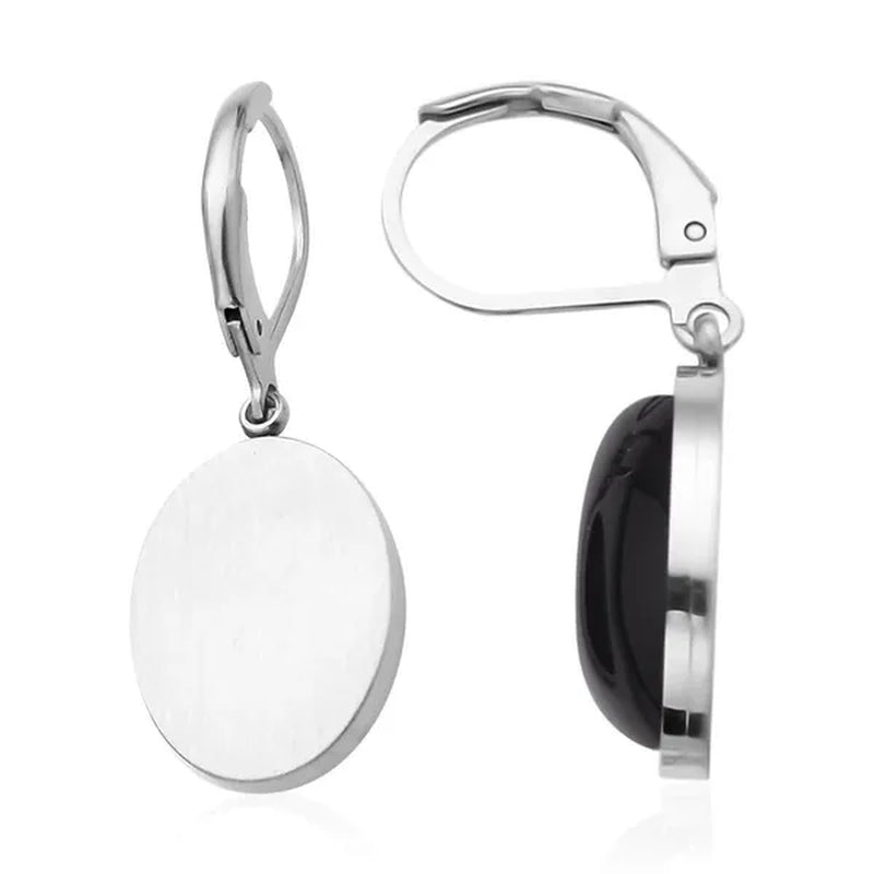 Shop LC Gemstone Oval Stainless Steel Lever Back Dangle Drop Earrings Jewelry for Women Gifts for Women