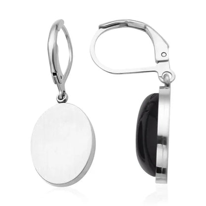 Shop LC Gemstone Oval Stainless Steel Lever Back Dangle Drop Earrings Jewelry for Women Gifts for Women