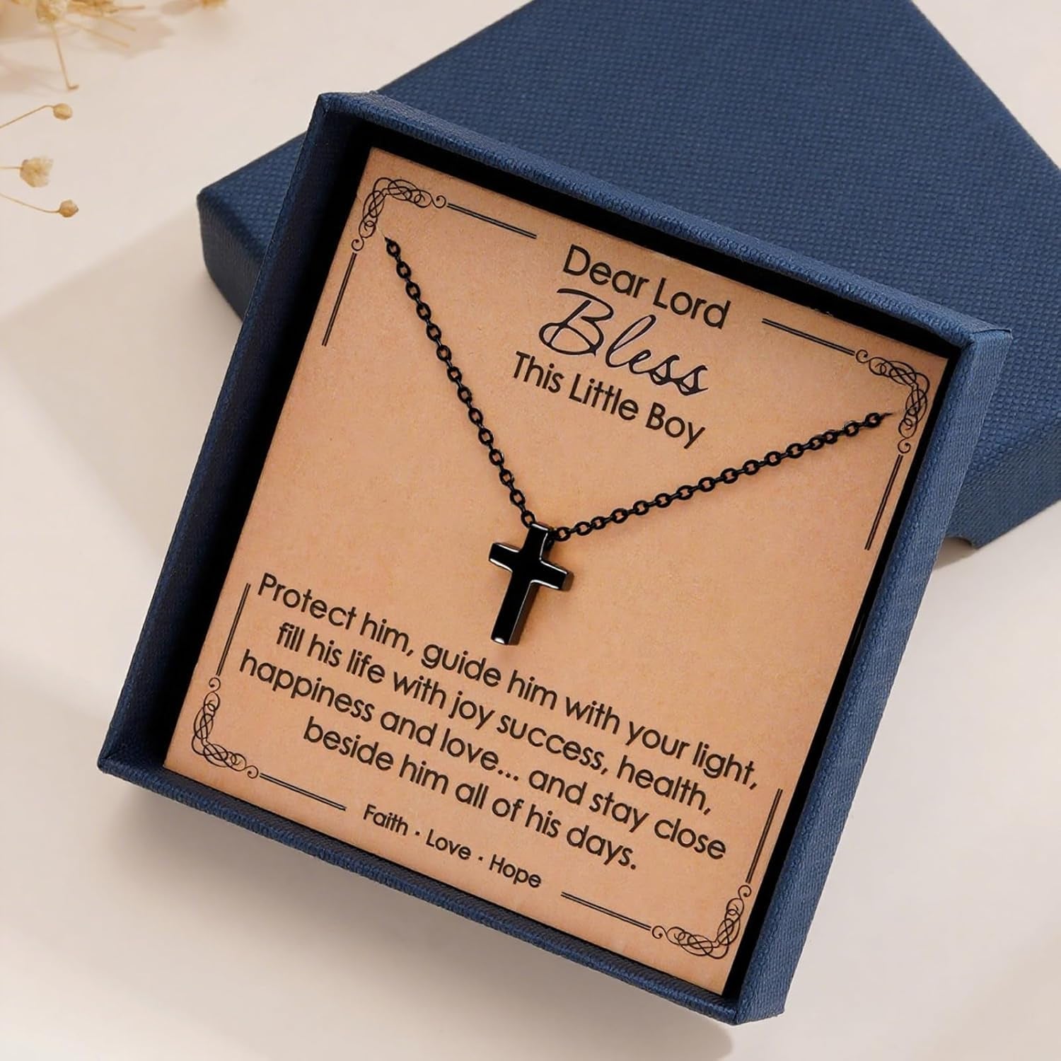 Valentines Day Gifts for Kids-Cross Necklace Gifts for Boys,Small Cross Pendant Necklace Religious First Communion Confirmation Baptism Jewelry Gifts - WORLD TIME VISITS
