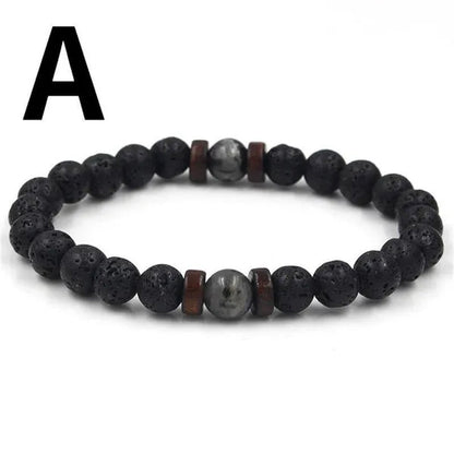 Luxury Fashion Men'S Creative Bead Bracelet Handwoven Adjustable Natural Stone Bead Bracelet Hip Hop Bracelet Men'S Jewelry Party Anniversary Gift Christmas Gift Jewelry - WORLD TIME VISITS