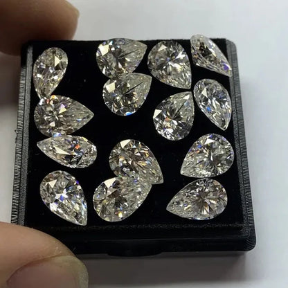 Natural Brilliant Pear Cut 14.00 X 16.00Mm 8.50~9.00 Carat EF Genuine White VVS Loose Moissanite Gemstone