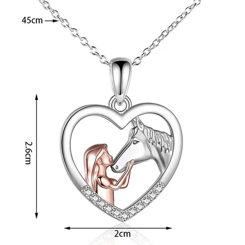 1/2/3Pcs Funny Cute Horse Unicorn Pendant Necklace 925 Sterling Silver Necklace Earrings Bracelet Chain Jewelry Set for Women Girls Birthday Gifts - WORLD TIME VISITS