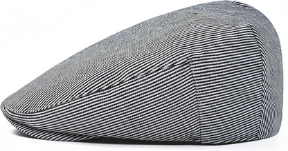 Men'S Cotton Ivy Gatsby Newsboy Hat Summer Driving Scally Cap Thin