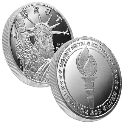 1/4 Troy Oz STATUE of LIBERTY Silver Round, .999 Pure Bullion Masters Coins