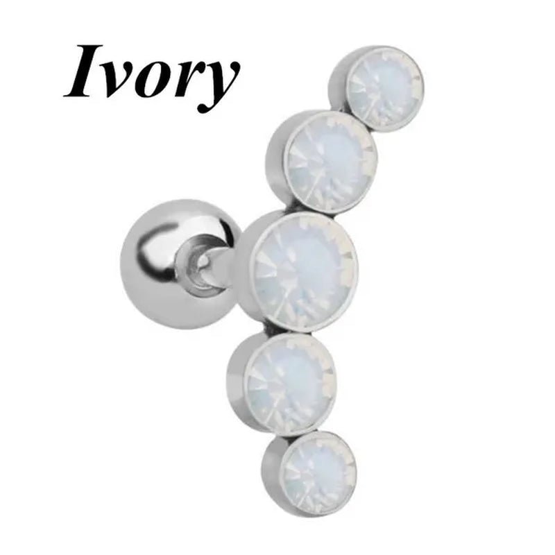 Ear Studs Piercing Tragus Diamonds Stainless Steel Earrings Cartilage Helix Small Ball Bullet Ear Bone Earring