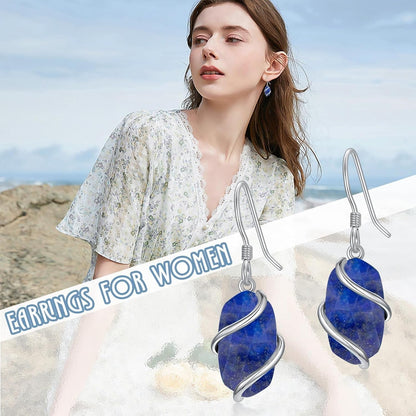 Earrings for Women 925 Sterling Silver Dainty Gemstone Leverback Drop Dangle Earrings Fine Jewelry Birthday Anniversary Mothers Day Christmas Gifts for Her Wife Girlfriend Mom Grandma