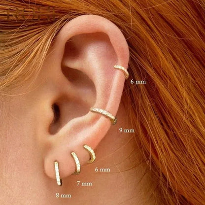 Earrings for Women/Men Small Diamond Hoop Earrings Ear Bone Aros Tiny Ear Nose Ring Girl Aretes Ear Hoops - WORLD TIME VISITS