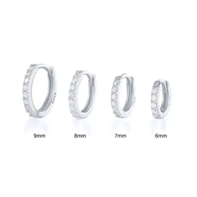 Earrings for Women/Men Small Diamond Hoop Earrings Ear Bone Aros Tiny Ear Nose Ring Girl Aretes Ear Hoops