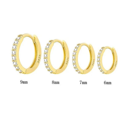 Earrings for Women/Men Small Diamond Hoop Earrings Ear Bone Aros Tiny Ear Nose Ring Girl Aretes Ear Hoops