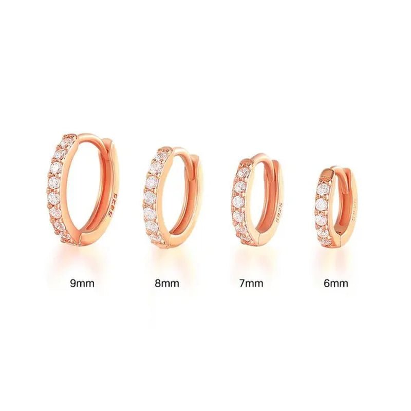 Earrings for Women/Men Small Diamond Hoop Earrings Ear Bone Aros Tiny Ear Nose Ring Girl Aretes Ear Hoops
