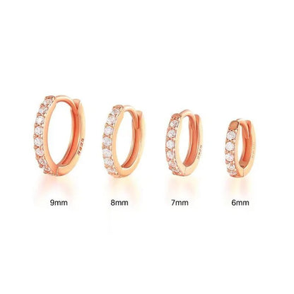 Earrings for Women/Men Small Diamond Hoop Earrings Ear Bone Aros Tiny Ear Nose Ring Girl Aretes Ear Hoops