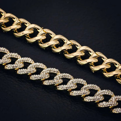 Men'S 14K Gold Plated Miami Cuban Thick Bracelet 9" Fully Cz Box Clip Hip Hop Style
