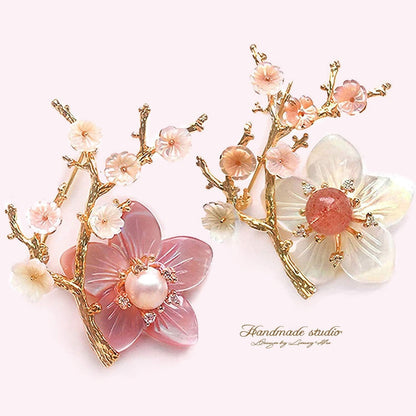 Brooches for Women with Crystal, Pink Flower, Rhinestone Brooches Pins Elegant Jewelry Blossom Fashionable Gifts Ladies Bouquet Brooches Pin for Birthday, Party, New Year, Wedding - WORLD TIME VISITS
