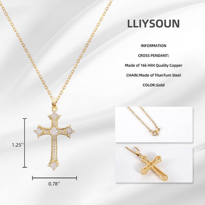 Cross Pendant Necklace for Women Jewelry Gold Cross Necklaces for Women Cross Necklace Minimalist Trendy Jewelry Valentines Day