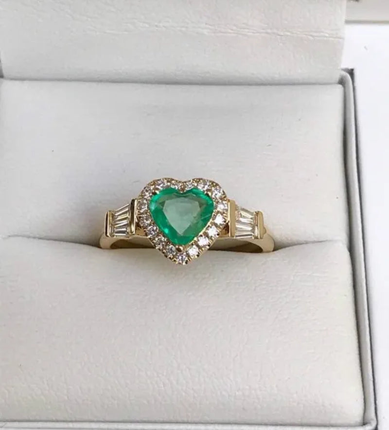 Elegant Noble Women Fashion Heart Ring Delicate Princess Proposal Engagement Ring Anniversary Banquet Birthday Gift Romantic Bridal Wedding Eternity Jewelry Ring Size 5-11
