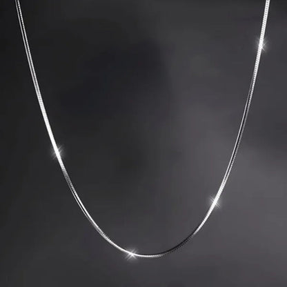 Fashion 925 Sterling Silver Italian Crafted 2MM Golden Snake Chain Necklace Minimalist DIY Chain Accessories