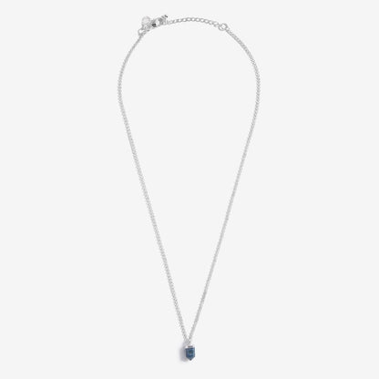 Affirmation Crystal a Little Confidence Womens Lapis Lazuli Color Plated 18 Inch Adjustable Chain Pendant Necklace