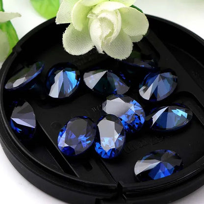 1Pcs 10X14Mm Oval CUT Cubic Zircon AAA Quality Pointed Bottom Loose Gemstones DIY Jewelry Making Decors 5 Colors