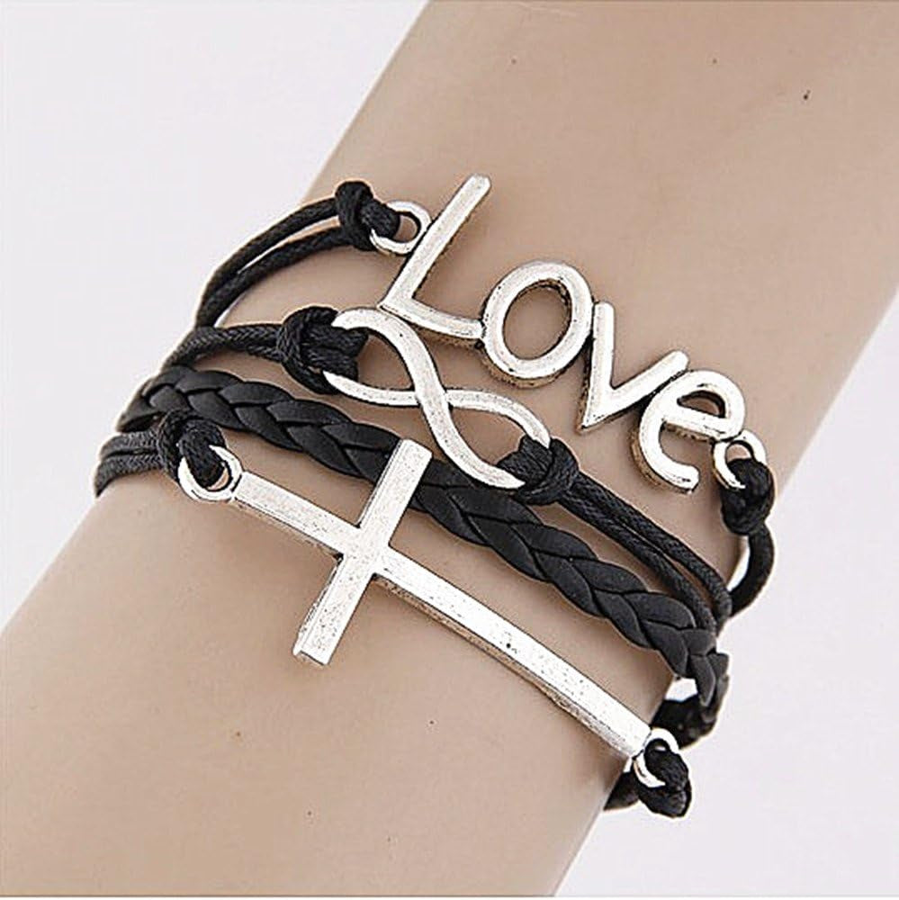 Christian Cross Charm Assorted Alloy Crucifix Pendant Connector for DIY Necklace Bracelet Jewelry Making Accessaries(25Pcs,Antique Silver)