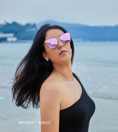 Retro Square Polarized Sunglasses Women Men Vintage Minimalist Shades B2600