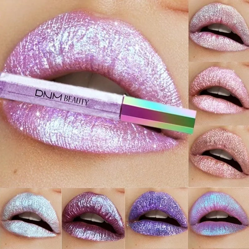 Super Girl 12 Color High-Fashion Chameleon Metal Matte Metallic Waterproof Lipgloss Liquid Lipstick Shimmer Diamond Glitter Pearl Colour Lip Gloss Lip