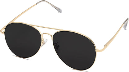 Classic Aviator Sunglasses for Women Men Metal Spring Hinges SJ1030