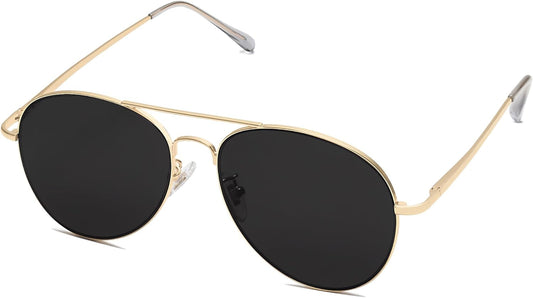 Classic Aviator Sunglasses for Women Men Metal Spring Hinges SJ1030