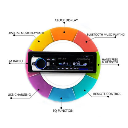 New Upgrade 1 Din Audio MP3 Player 12V In-Dash Single Din Bluetooth Car Radio Stereo Support FM Aux Input SD USB MMC Receiver with Remote Control