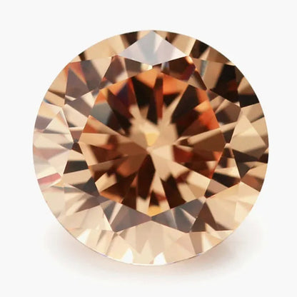 11.80 Cts Natural Gemstone Champagne Sapphire 12mm Round Cut Gem Sri-Lanka VVS
