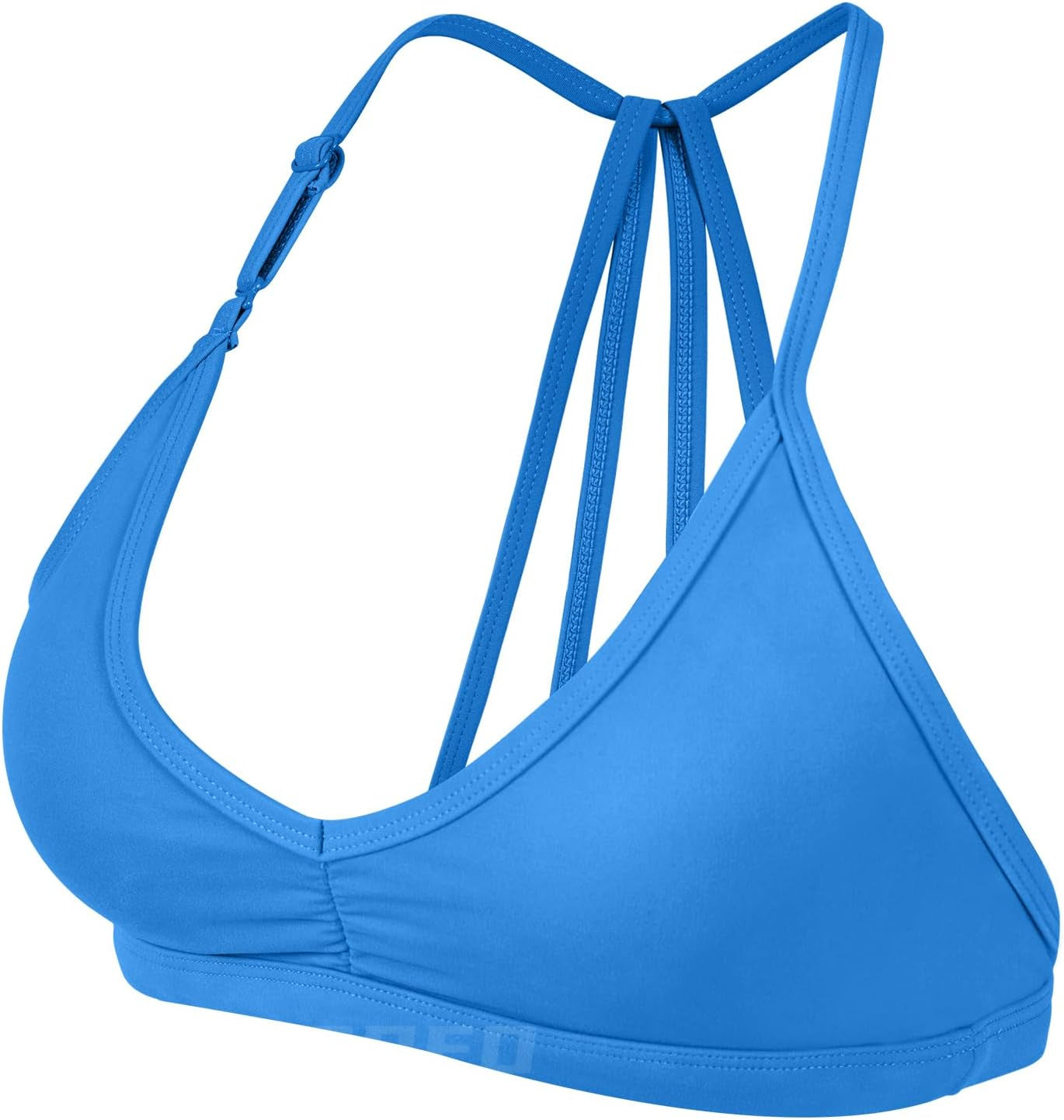 Workout Sports Bras for Women Padded Strappy Open Back Gym Bra Light Impact Criss Cross Yoga Crop Top - WORLD TIME VISITS