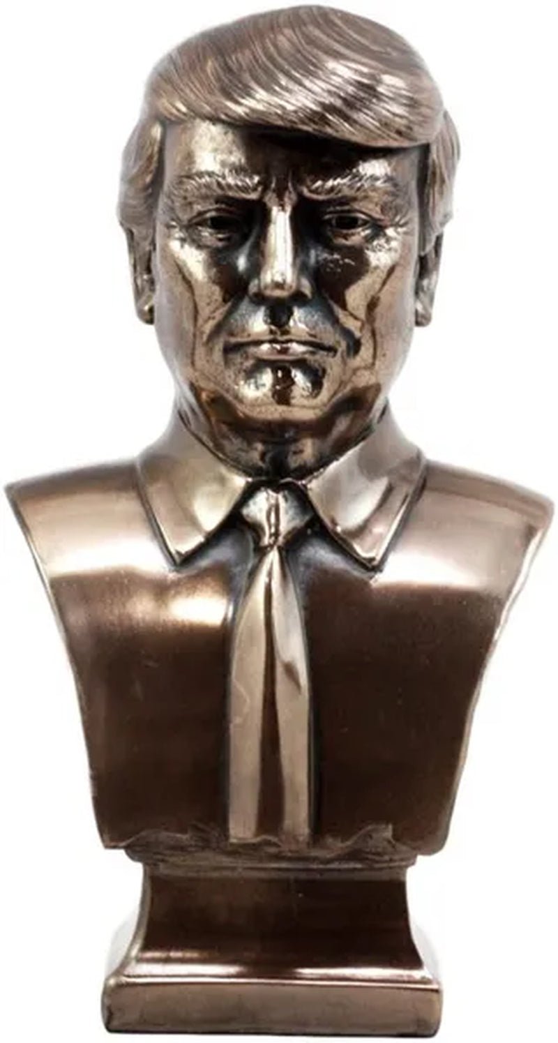 Ebros Bronzed Resin USA President Donald J Trump Bust Figurine MAGA 7.5"H - WORLD TIME VISITS