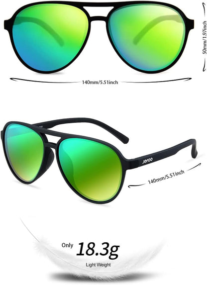 Polarized Aviator Sunglasses for Women Men Retro Trendy Sports Sunglasses for Outdoor UV400 Protection