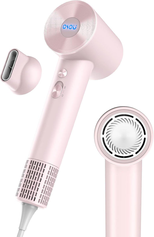 Hair Dryer, Negative Ionic Hair Dryer, High-Speed Blow Dryer with 110, 000 RPM Brushless Motor, Fast Drying Lightweight Travel Hairdryer, Low Noise Home Hair Dryer with Smooth Nozzle