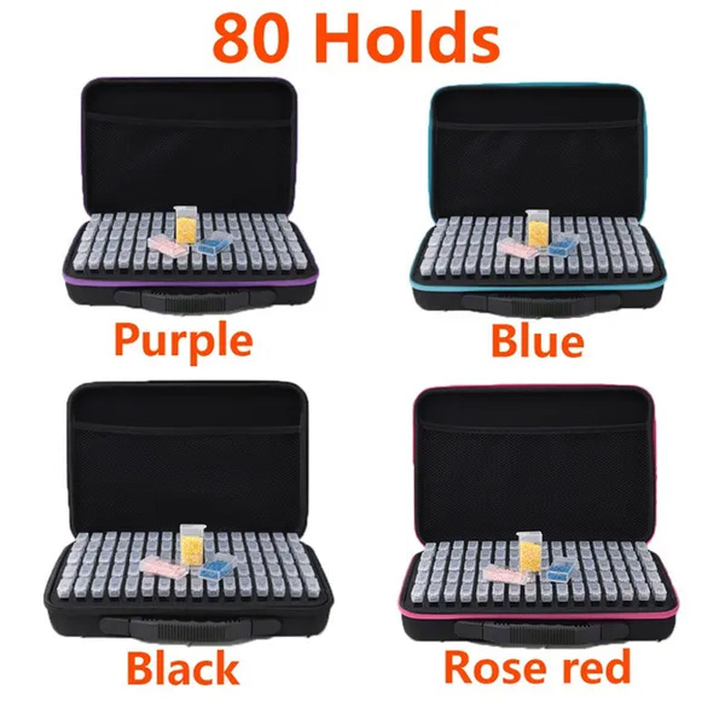 20/40/80 Holds Rhinestone Painting Storage Bag Diamond Embroidery Box Diamond Painting Accessory Case Clear plastic Beads Weather Storage Boxes Cross Stitch Tools
