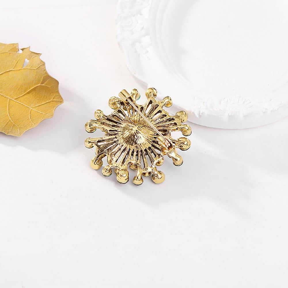 Crystal Diamond Brooch for Women, Rhinestone Sweater Buckle for Outerwear, Scarf Buckle for Women, Lapel Pin for Corsage Badge Needle, Dress, Fabric, Hat, Bag, and Other Accessories