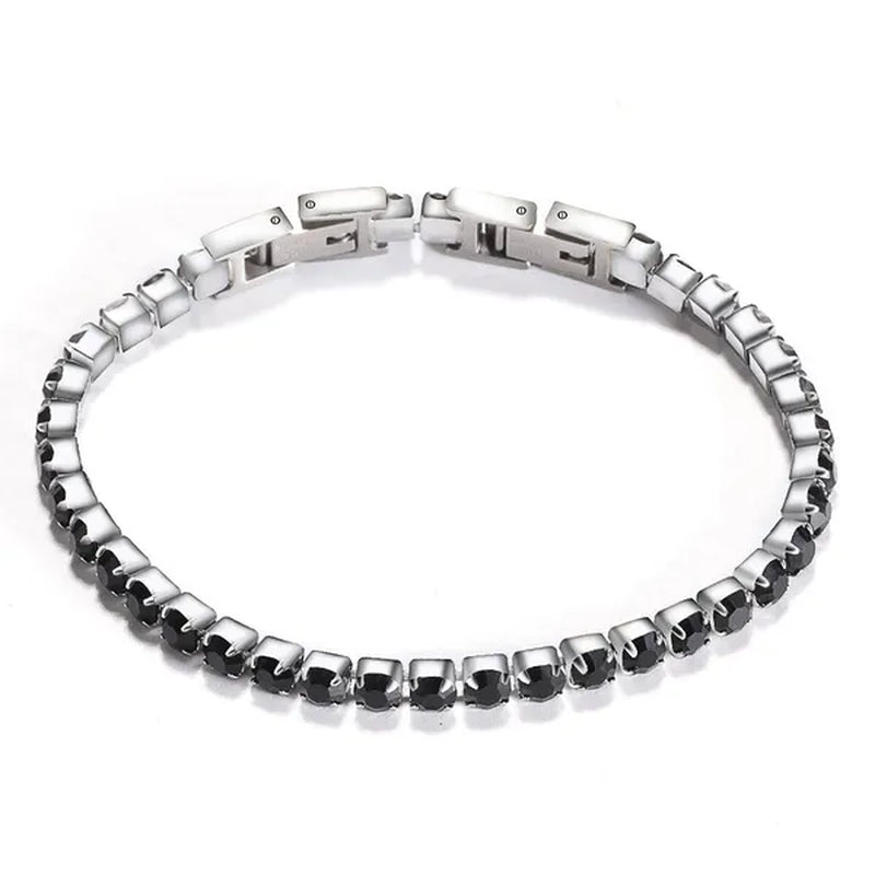 Stainless Steel Bracelets Fashion Gold Silver Color Trendy Women Bracelets Brief Grade Quality Zircon Tennis Chain Bracelets