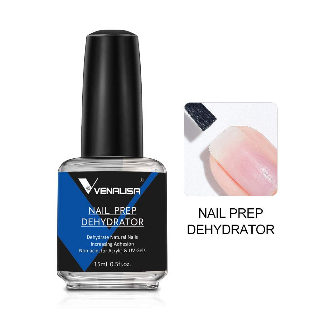VENALISA 15Ml Gel Nail Polish, Acid-Free Primer & Nail Prep Dehydrate Nail Gel Polish Nail Art Starter Manicure Salon DIY at Home, 0.53 OZ