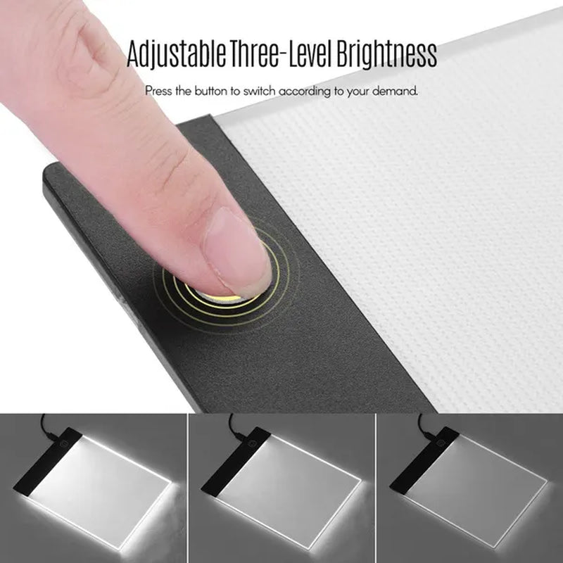 LED A3/A4/A5 Graphic Tablet Light Pad Digital Tablet Copyboard with 3-Level Adjustable Brightness for Tracing Drawing Copying Viewing DIY Art Craft Diamond Painting Supplies