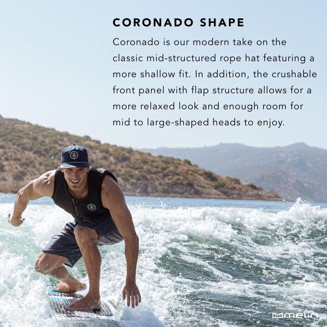 Coronado Brick Hydro, Snapback Hats, Water-Resistant Baseball Caps for Men & Women, Golf, Running, or Workout Hat