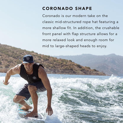 Coronado Brick Hydro, Snapback Hats, Water-Resistant Baseball Caps for Men & Women, Golf, Running, or Workout Hat