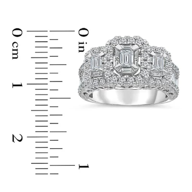 1.95 CT. T.W. Diamond Bridal Ring in 14K White Gold