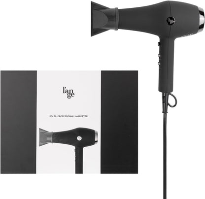 Soleil Professional Hair Dryer | 3 Heat Settings & 2 Airflow Settings | Cool Shot Locks-In Style | Professional Length Cord | Best Lightweight Hair for Smooth Blowouts (Black)
