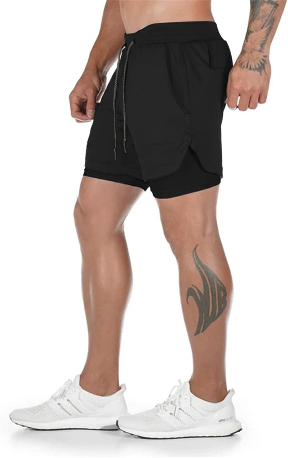 Mens Running Shorts，Workout Running Shorts for Men，2-In-1 Stealth Shorts，7-Inch Gym Yoga Outdoor Sports Shorts