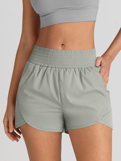 Womens Athletic Shorts High Waisted Running Shorts Gym Workout Shorts Casual Comfy Sport Shorts with Pockets 2025