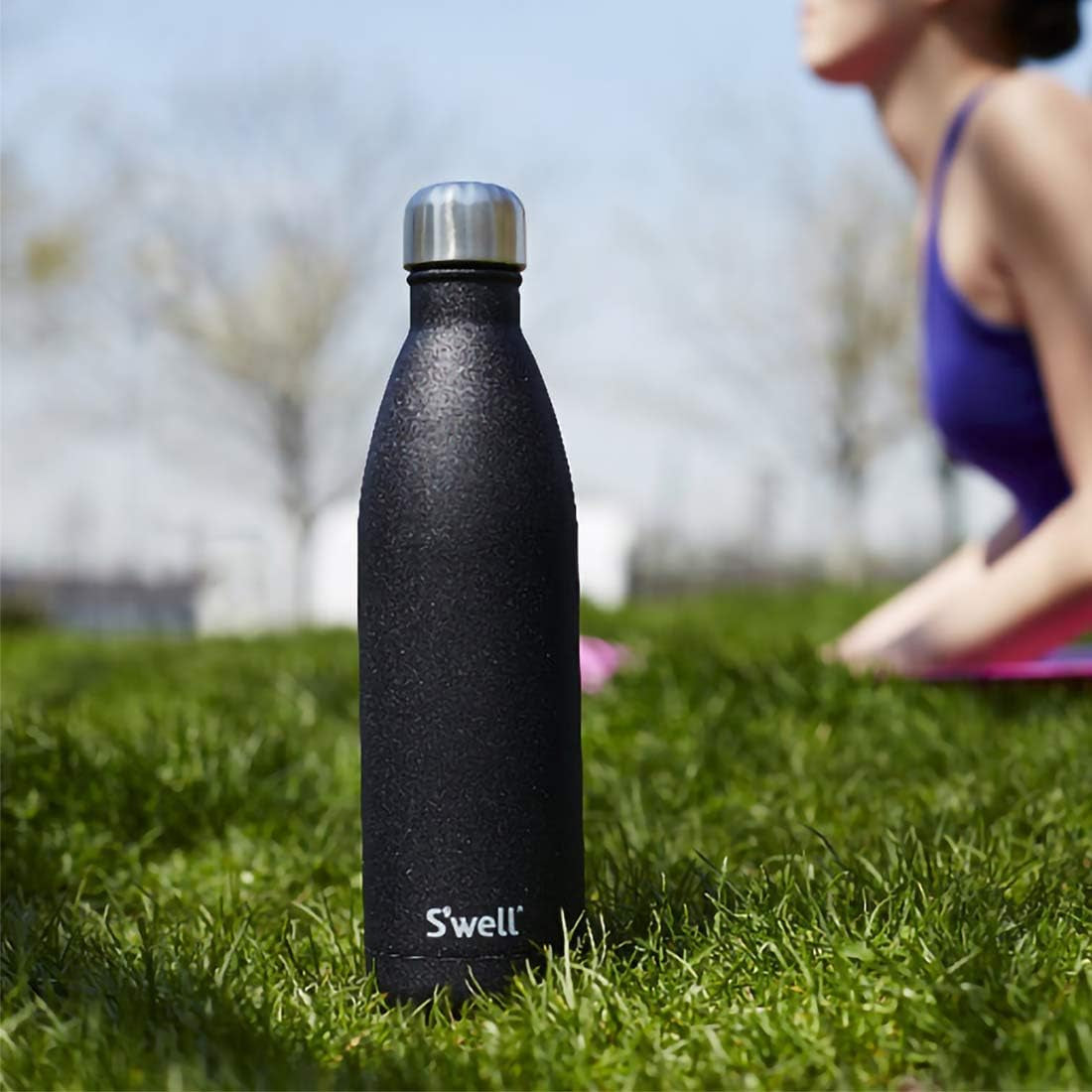 Stainless Steel Water Bottle, 17Oz, Onyx, Triple Layered Vacuum-Insulated Containers Keeps Drinks Cold for 36 Hours and Hot for 18, BPA Free, Perfect for on the Go - WORLD TIME VISITS