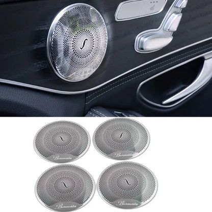 Car Door Audio Speaker Decor Cover Loudspeaker 3D Trim Sticker for Mercedes Benz AMG C E Class W205 W213 GLC Car Styling Accessories