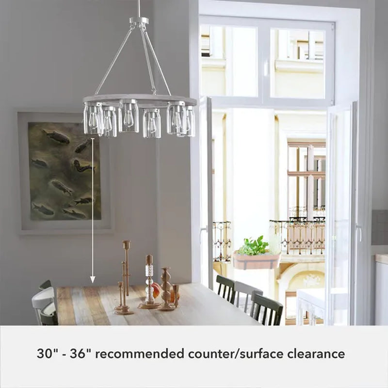 Hunter Fan Company Devon Park 6 Bulb Hanging Chandelier Indoor Light Fixture