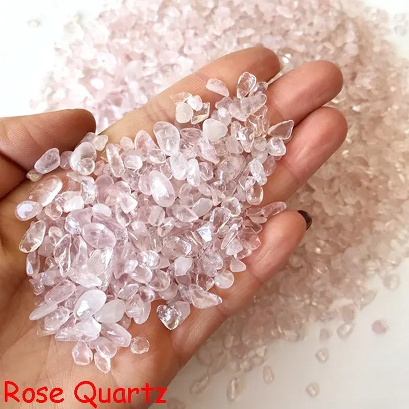 Natural Crystal Mixed Beads Irregular Shaped Tumbled Chips Crushed Stone Yoga Healing Crystal Turquoise Lapis Lazuli Amazonite Stones for Jewelry Making DIY Bracelet Necklace Home Decoration
